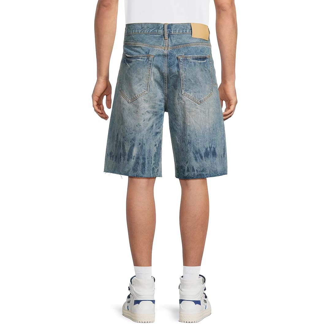 Purple Brand Mixed Paint Blue Jean Shorts