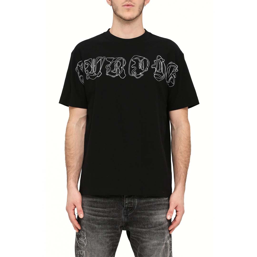 Purple Brand Textured Jersey Tee Black