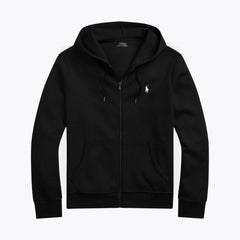 Ralph Lauren Doppelstrick-Kapuzenpullover mit durchgehendem Reißverschluss