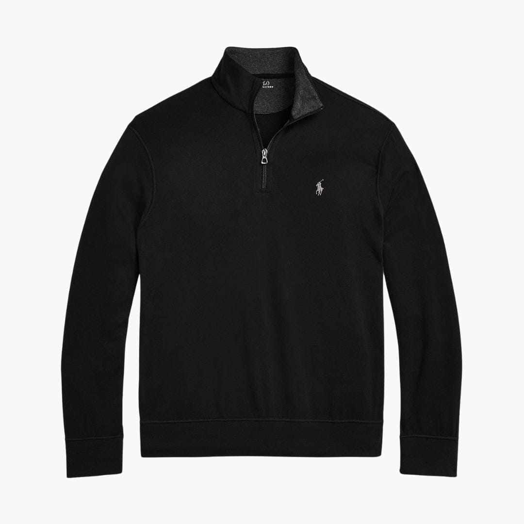 Ralph Lauren Luxus-Jersey-Pullover mit Viertelreißverschluss