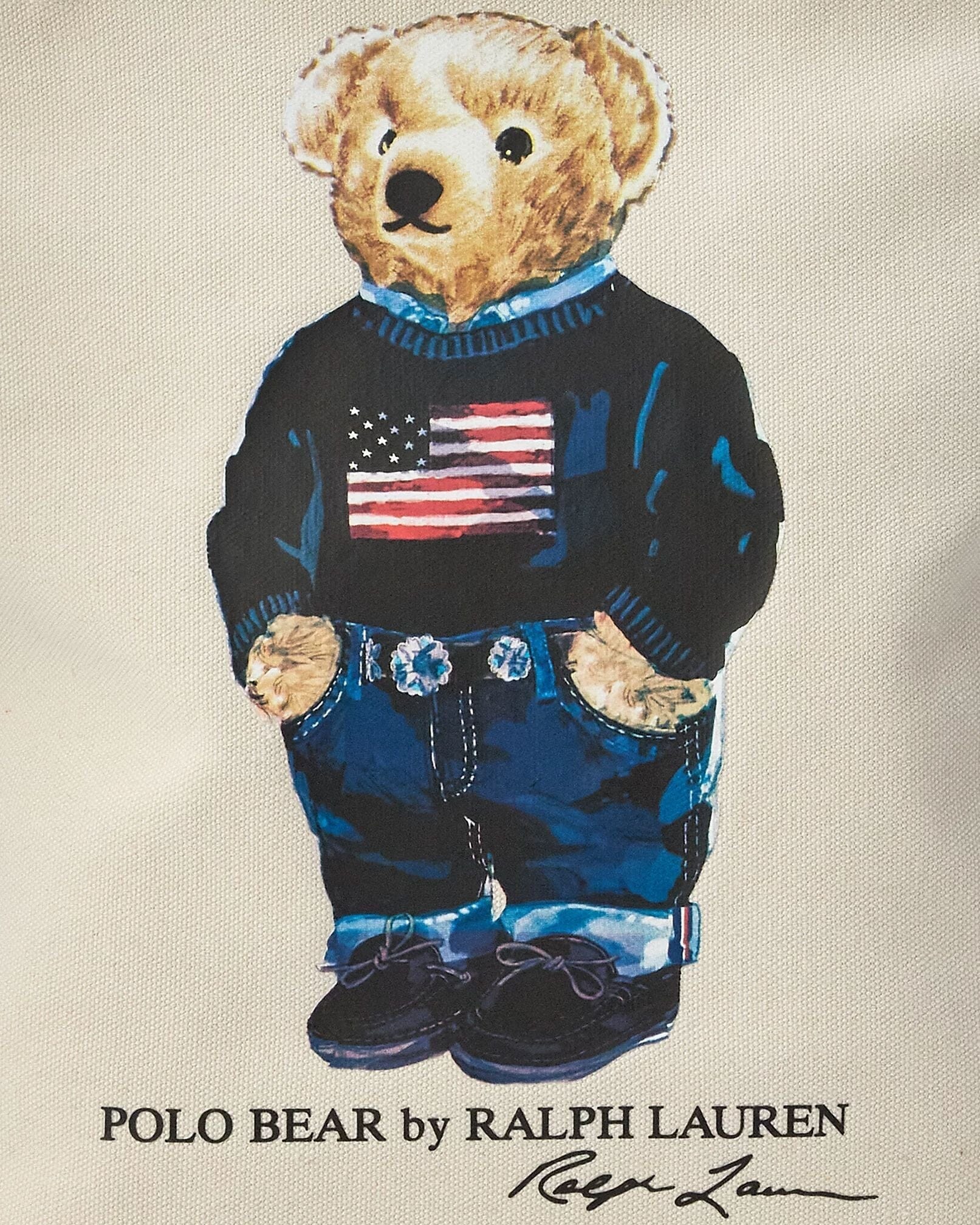 Ralph Lauren Polo Bear Baumwoll-Canvas-Tasche