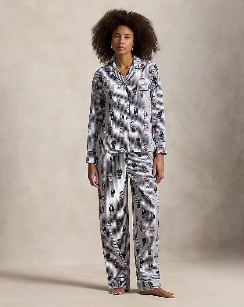 Ralph Lauren Polo Bear Baumwollsatin-Pyjama-Set