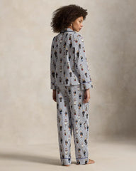 Ralph Lauren Polo Bear Baumwollsatin-Pyjama-Set