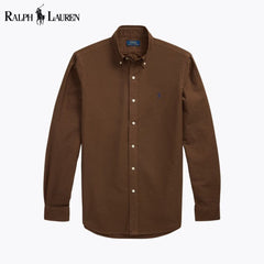 Ralph Lauren Slim Fit, stückgefärbtes Oxford-Hemd