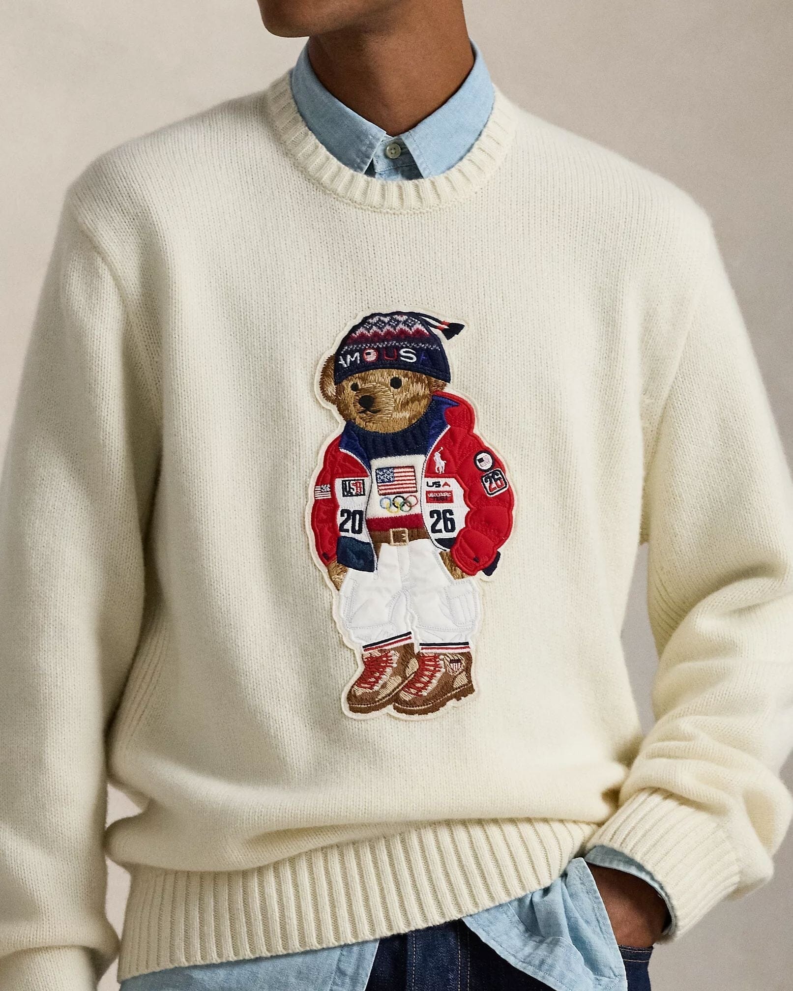 Ralph Lauren Team USA Polo Bärenpullover